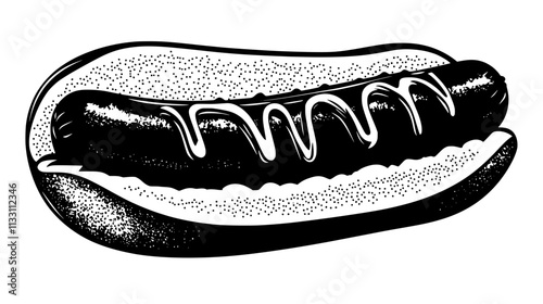 Close-up of a classic deli sandwich cut in half on a white ceramic dish, Culinary Vector Graphic