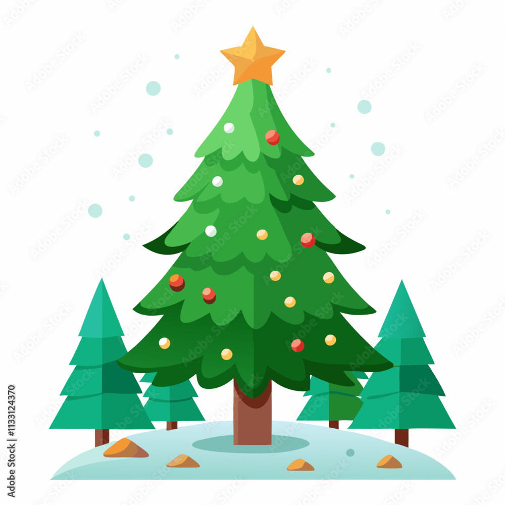 Obraz premium christmas tree illustration