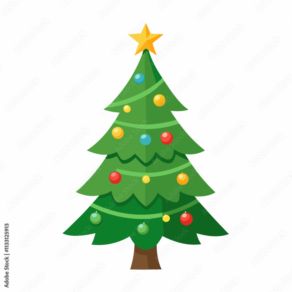 Fototapeta premium christmas tree isolated on white