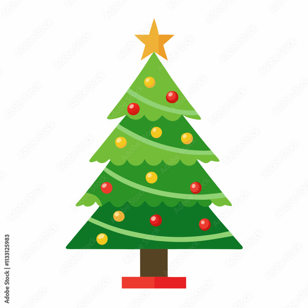Fototapeta premium christmas tree illustration
