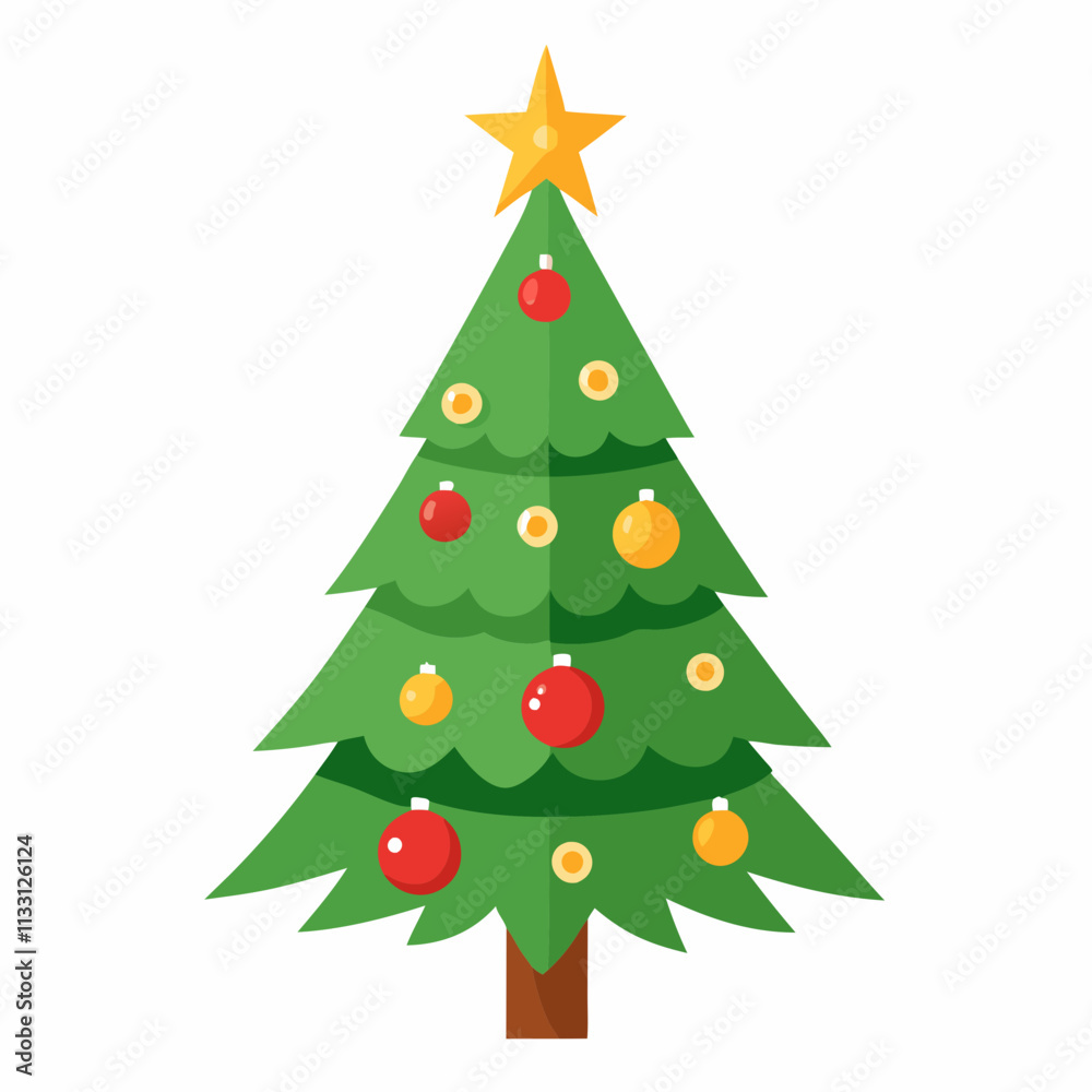 Obraz premium christmas tree isolated on white