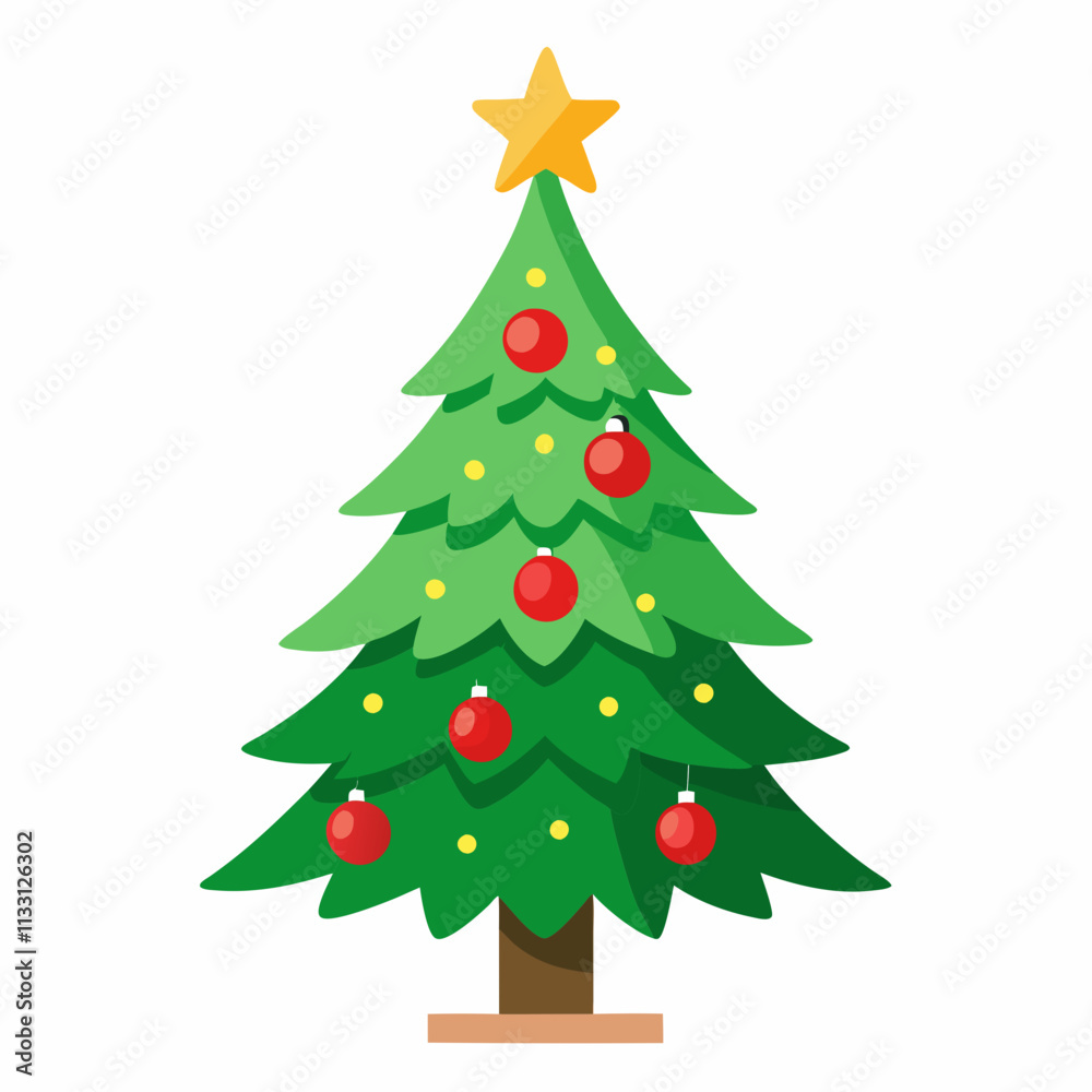 Fototapeta premium christmas tree isolated on white