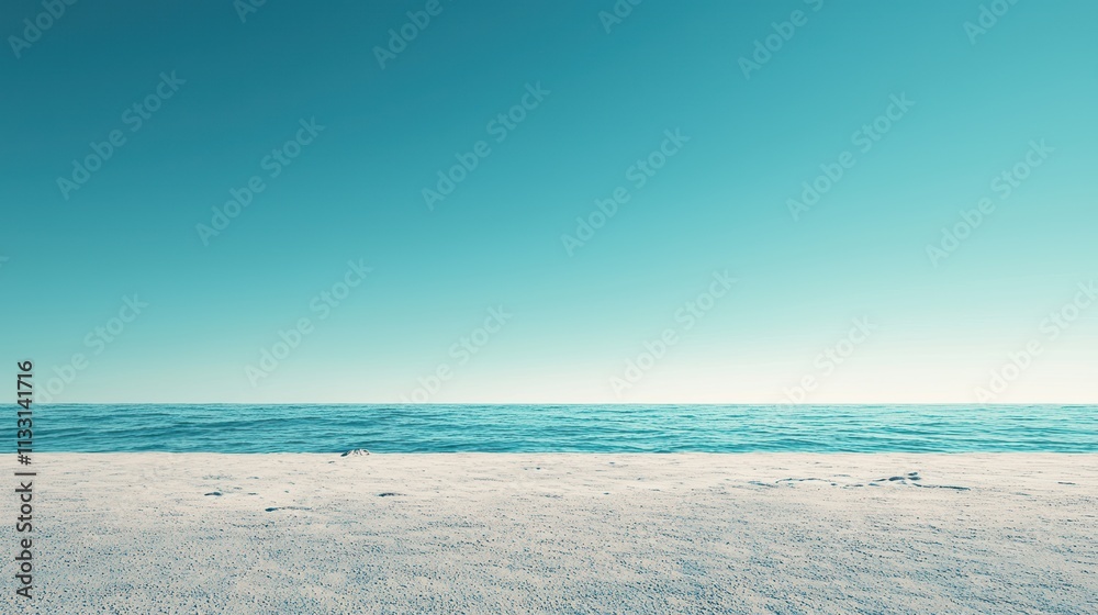 Fototapeta premium Clear Blue Sky A vast, uninterrupted expanse of clear blue sky, ideal as a simple and clean background for various design projects.