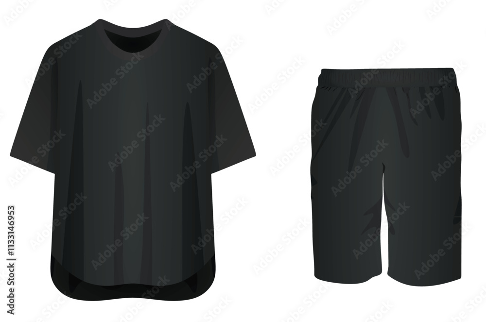 Naklejka premium T shirt and shorts. vector illustration