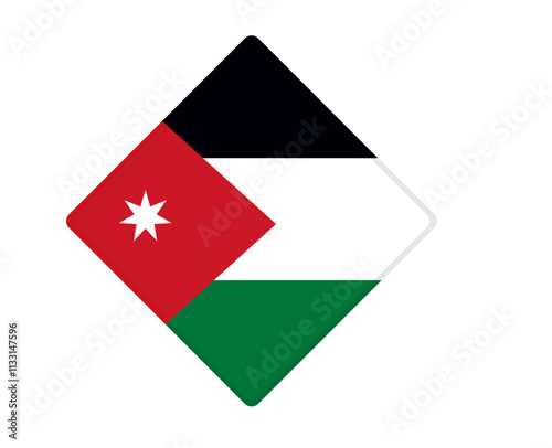 Jordan flag square shaped. vector Free Download Jordan flag square shaped. vector - GFXLoad