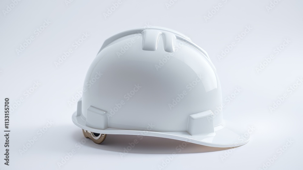 Fototapeta premium White Safety Helmet, Construction Hat, Hard Hat PNG, Isolated, High-Resolution, Professional Photo