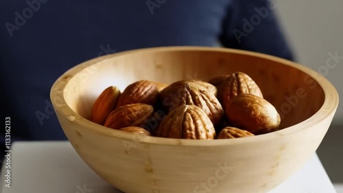 Walnut in a Bowl Rotating