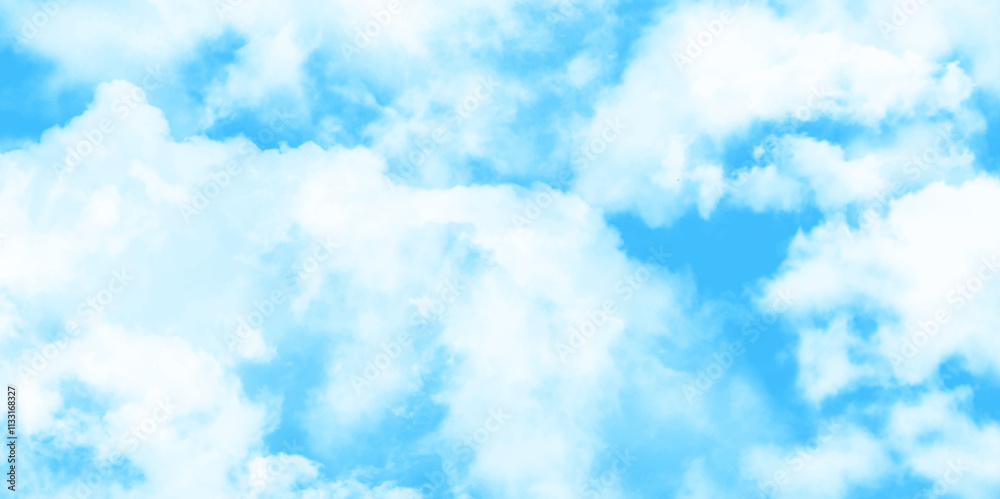 Blue sky with clouds.