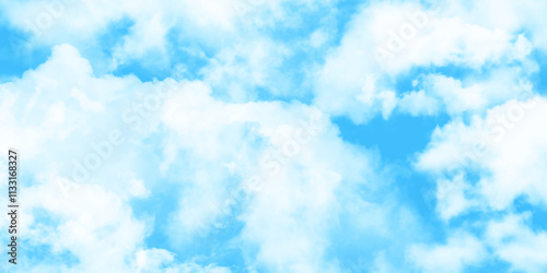 Blue sky with clouds.