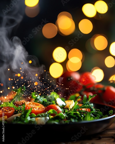 Libyan bazeen with tomato sauce, Tripoli s harbor alive with music and light for New Year celebrations photo