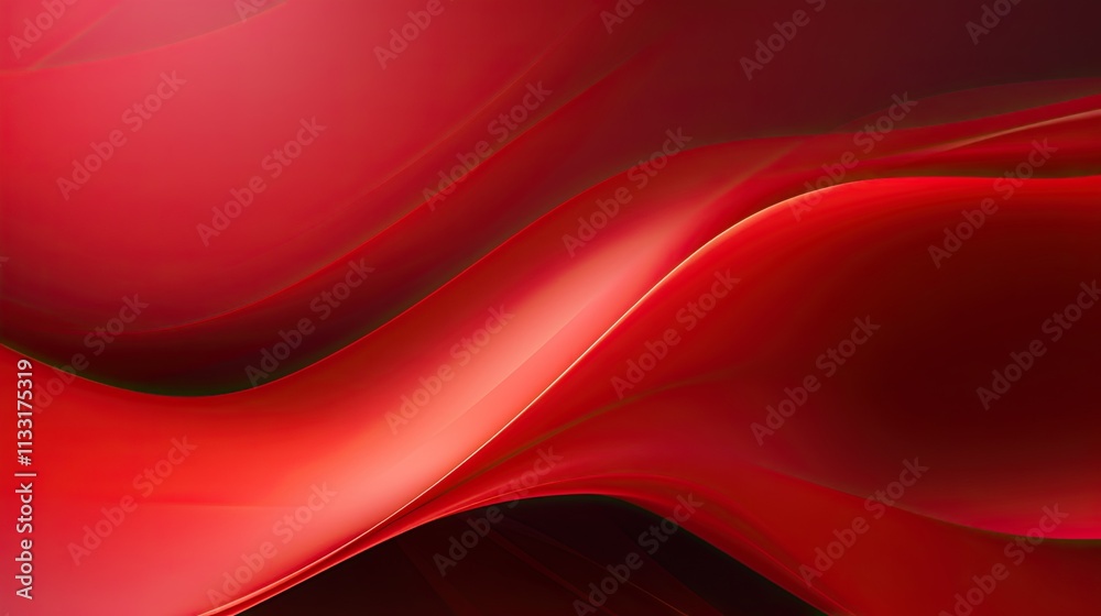 Fototapeta premium Red abstract Valentines Day background. Dynamic shapes composition