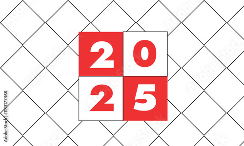 new year 2025 pattern banner