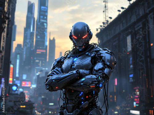 Cybersecurity, robot, hand, technology, circuit, digital, neon, futuristic, AI, artificial intelligence, cybernetic, machine, automation, innovation, advanced, electronic, 