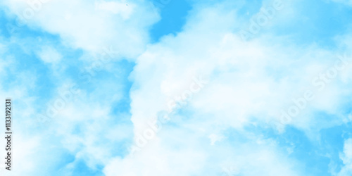 Blue sky with clouds.