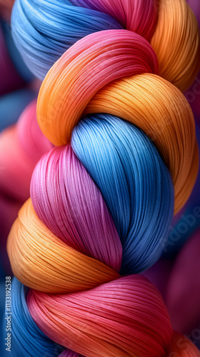 Vibrant Intertwined Threads Abstract Background