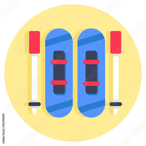 An icon design of ski accessory