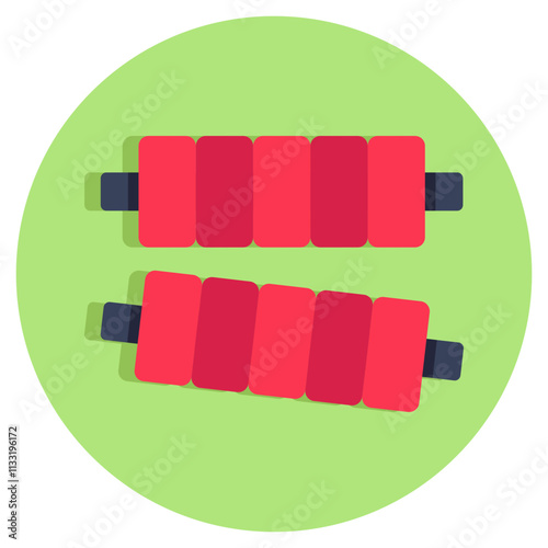 A trendy vector design of halters