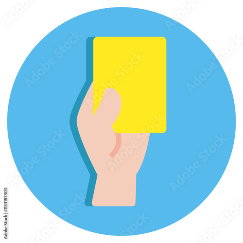 A unique design icon of penalty card