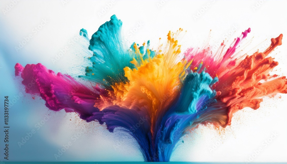 Fototapeta premium The fluid movement of the ink tells a story of spontaneity and freedom. 