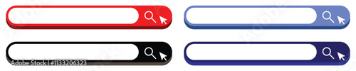 Search bar for internet browser engine on blue background