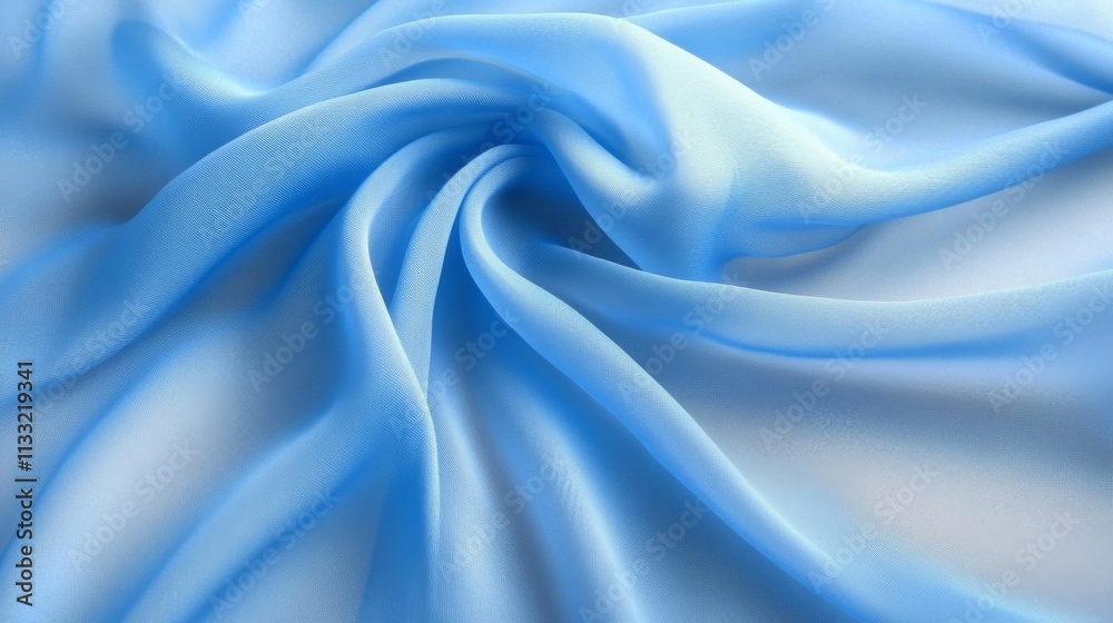 Obraz premium Abstract Draped Light Blue Fabric Texture