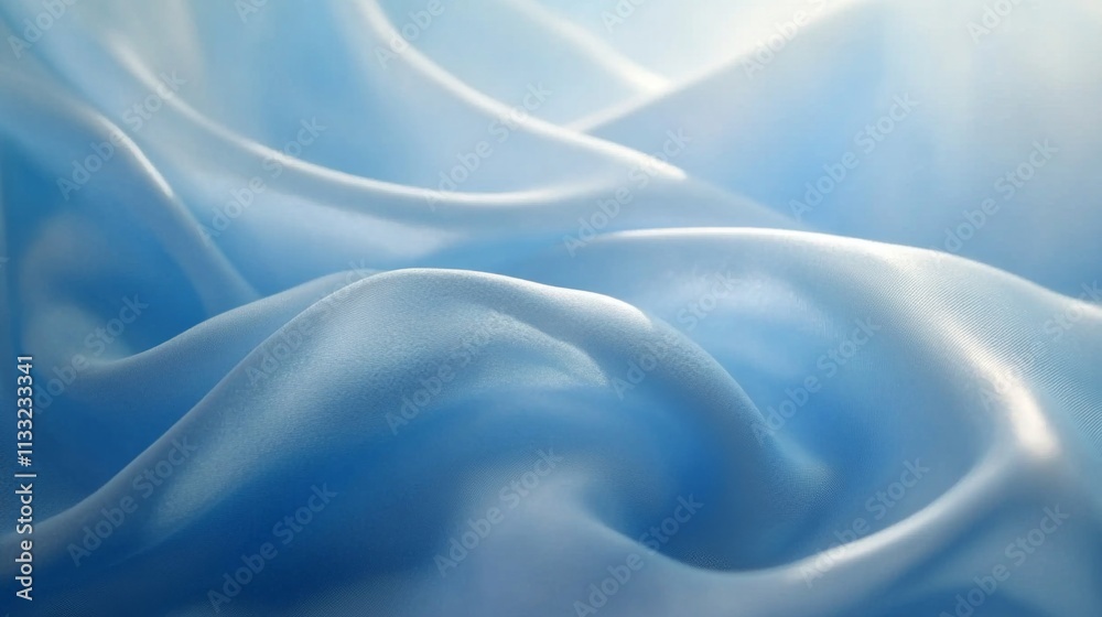Obraz premium Abstract Draped Light Blue Fabric Texture