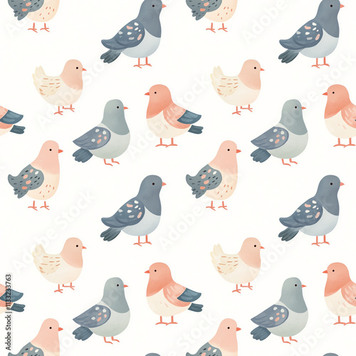 seamless pattern with birds