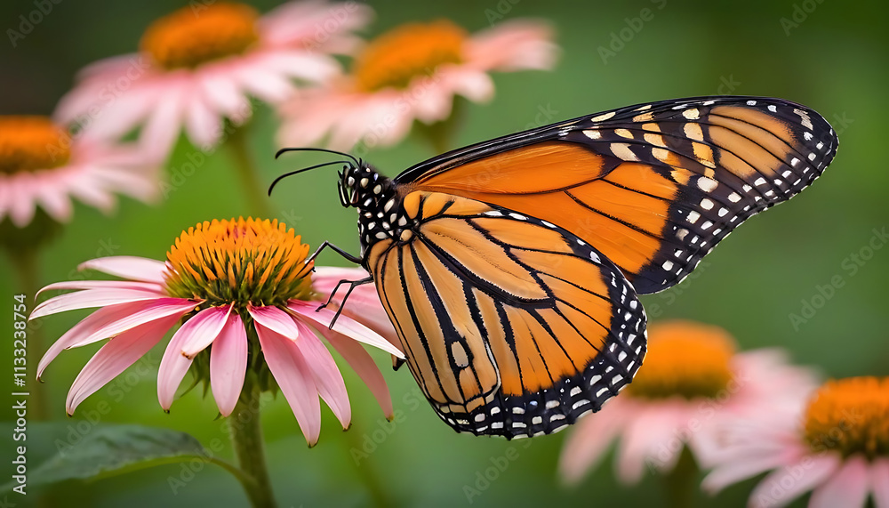 Obraz premium monarch butterfly on flower