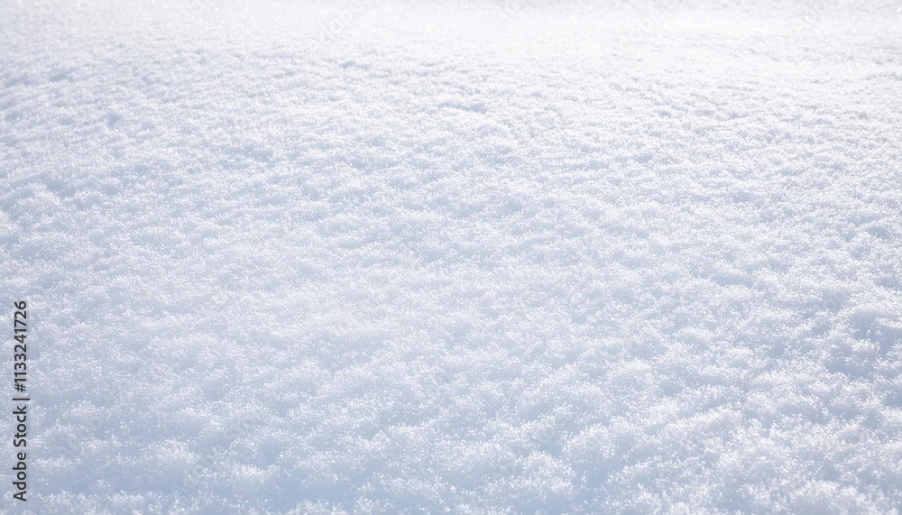 Fototapeta premium Crystal-Clear Macro of Snowflakes on Fresh Snow Blanket Capturing the Intricate Ice Patterns and Textures of Winter's Elegance. Ideal for Seasonal Wallpapers, Winter Themed Designs, and Nature Studie