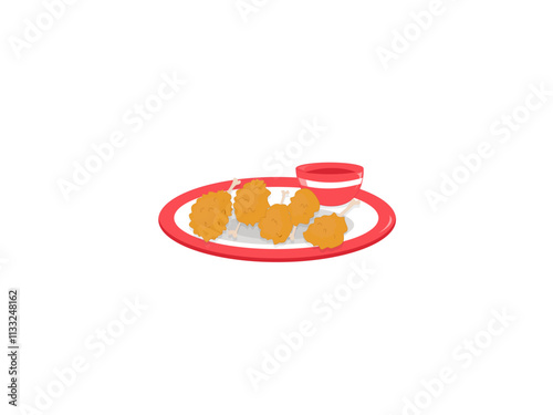 food and drink, a plate of chicken with sauces