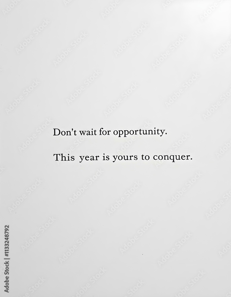 Fototapeta premium New Year 2025 motivational quote