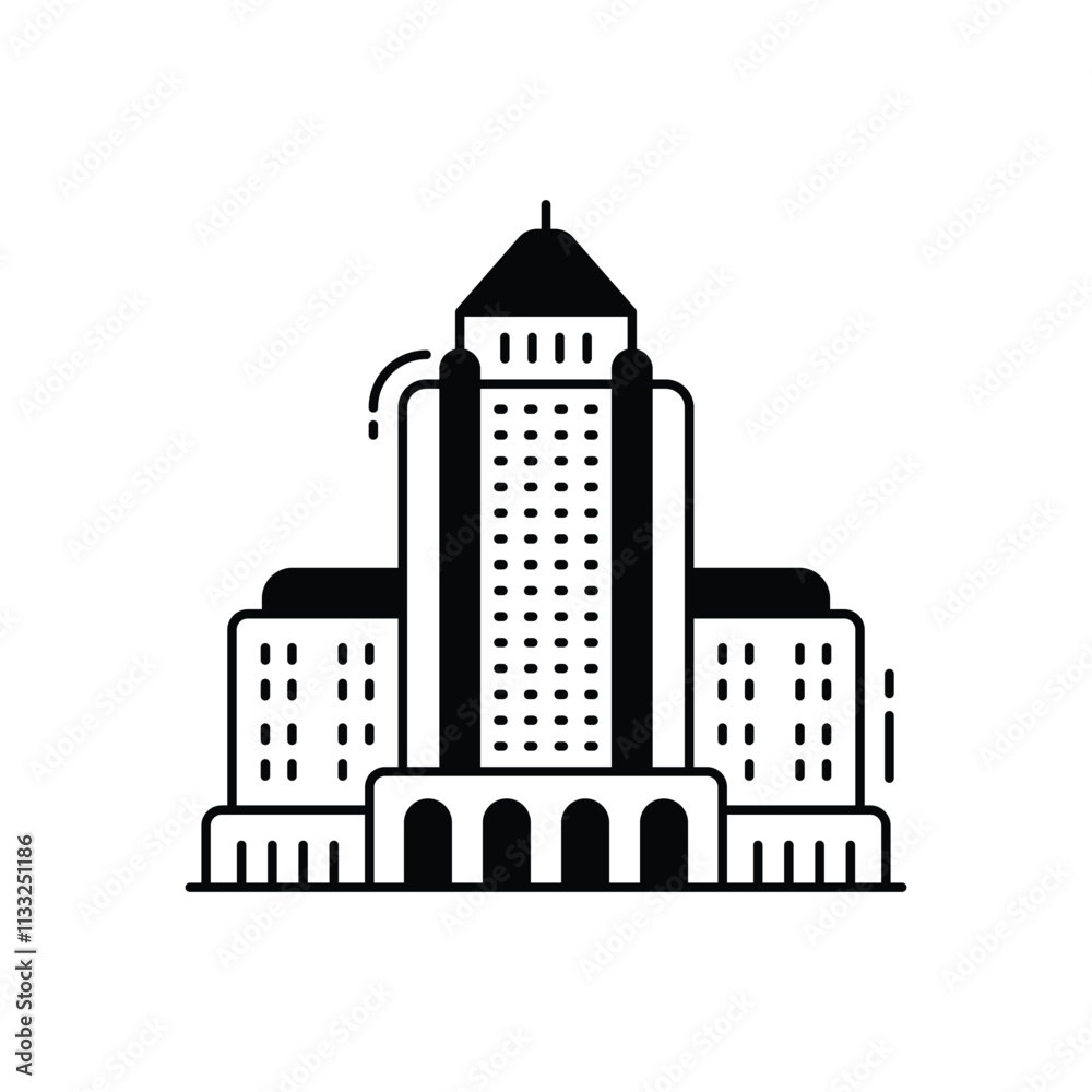 Obraz premium Los angeles vector icon