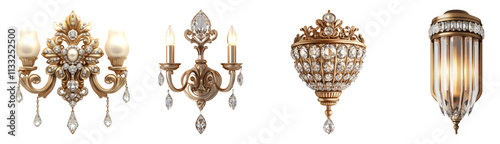 Elegant Lighting Fixtures on Transparent Background