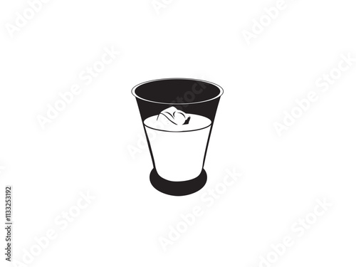bottle of drinks, a glass of juice, vector illustrator of drink silhouette isolated on white background 