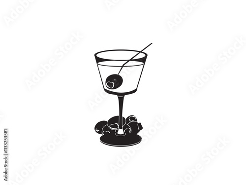 bottle of drinks, a glass of juice, vector illustrator of drink silhouette isolated on white background 