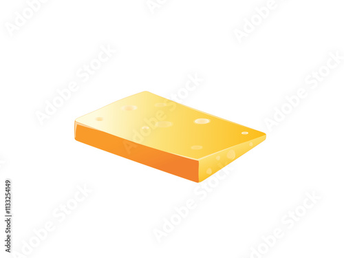piece of cheese isolated on white background