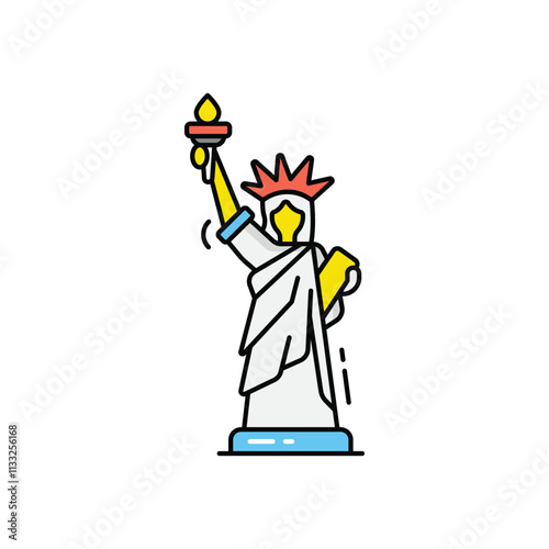 Statue of liberty vector icon
