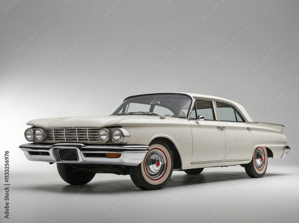Obraz premium A sedan car photographed from a 45-degree angle