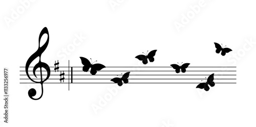 Notes and butterflies