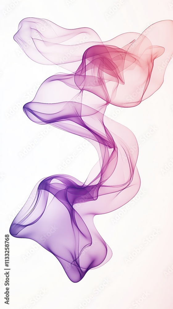 Obraz premium gradient tones, abstract flowing shapes, minimalist design Abstract colorful flowing fabric, swirl