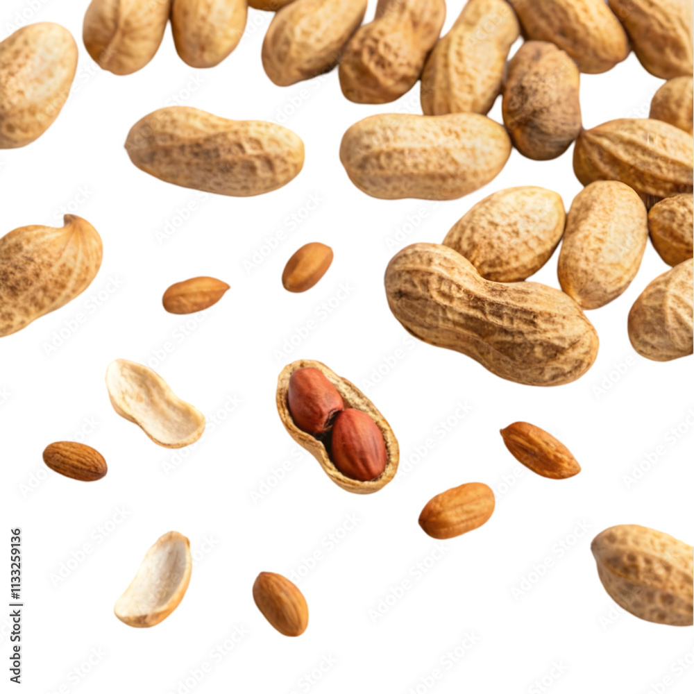 Obraz premium Peanuts on transparent background