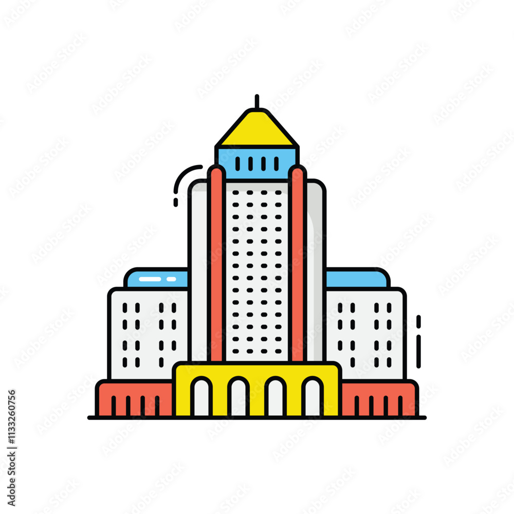 Obraz premium Los angeles vector icon