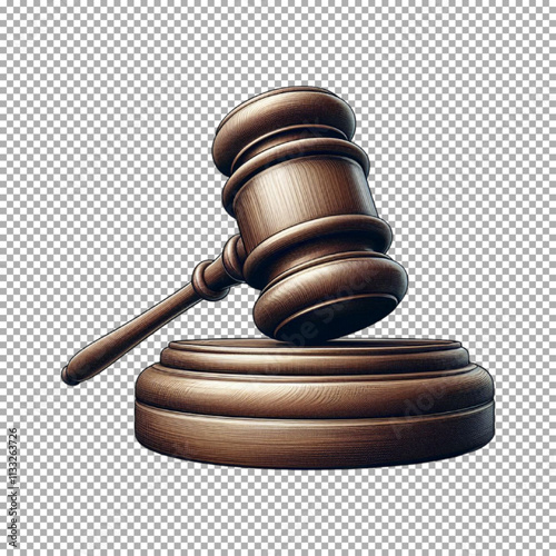 Realistic Judge Gavel for Law and Justice Projects on transparent background, png, psd
