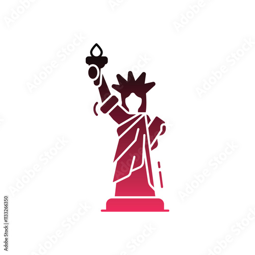 Statue of liberty vector icon