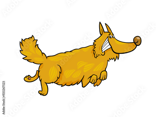 a funny dog illustration, funny expression of a dog isolated on white background 