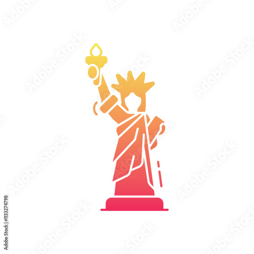 Statue of liberty vector icon