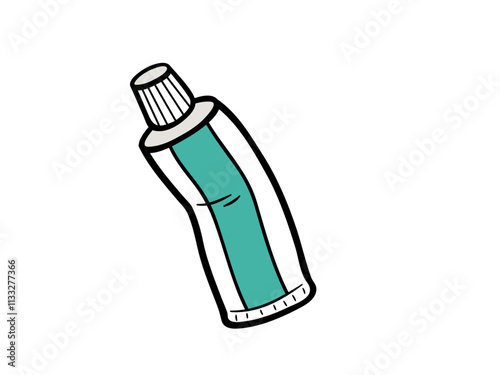 a cartoon toothpaste vector illustration isolated on white background 