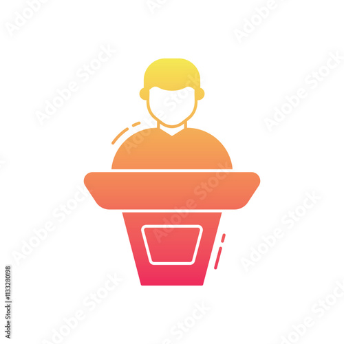 President vector icon