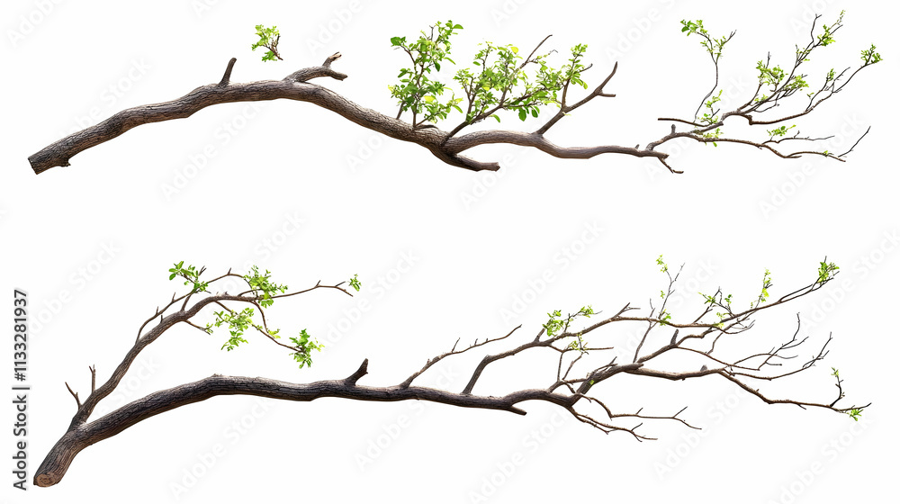 Fototapeta premium tree branchon isolated on a white background