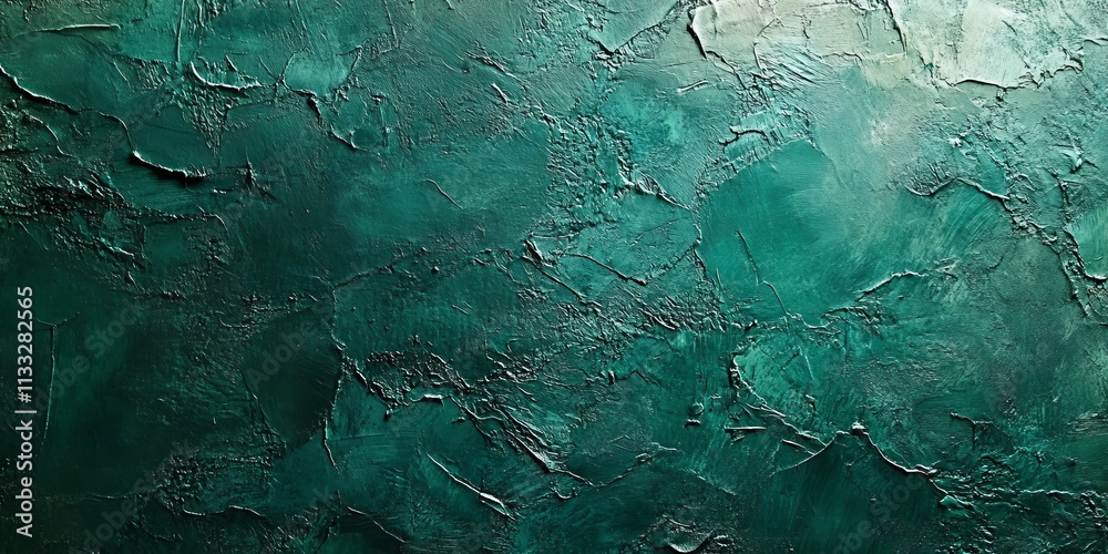Emerald Color Gradient Background with a Grainy Texture, Generative AI